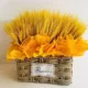 Золотая пшеничная уши 400+без прямоугольной цветочной корзины B модель