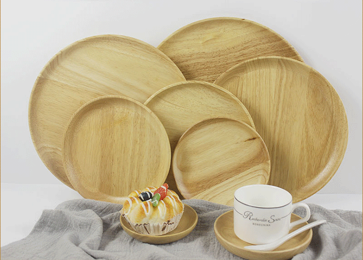 New Nhật Bản khay gỗ khay hộ gia đình vòng rắn tấm gỗ tấm cup đĩa trái cây món ăn bằng gỗ đồ gia dụng bằng gỗ