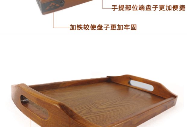 Pallet gỗ mới hình chữ nhật Nhật Bản tấm gỗ lớn rắn gỗ tròn Châu Âu món ăn phụ tấm trái cây khay trà đẹp