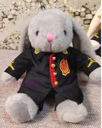 Robe Doll Uniform Teddy Rabbit Plush Toy Judge Rabbit Doll ຂອງຂວັນວັນພັກ