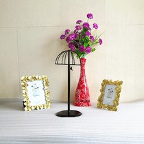 Wrought iron hat display stand iron head hat rack hardware hat support frame black hat holder white cap props