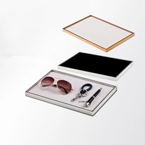 Jewelry tray jewelry tray shoe bag display tray stainless steel tray velvet tray rose gold border tray