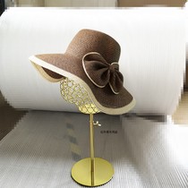 Iron mens and womens head mold adult model head gold head mold gold high-grade hat hat display stand hardware display