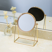 ins makeup mirror desktop Princess Mirror Nordic style HD simple table single-sided portable dressing table Beauty Mirror