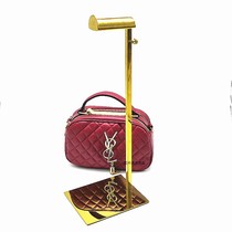 Gold hanging bag rack bag display rack high-end bag display rack stainless steel bag rack factory direct sale can be customized