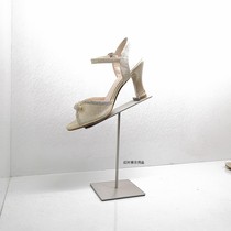 Stainless steel high-grade shoe rack brushed stainless steel shoe support shoes display props wooden shoe display rack Silver