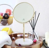 Mirror dressing table mirror Nordic cosmetic mirror desktop mirror marble mirror Golden Mirror