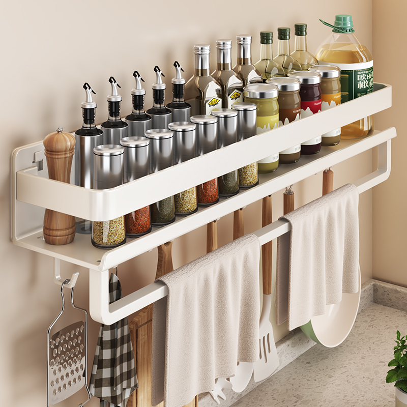 隐藏的收纳艺术:免打孔厨房调料置物架的妙用