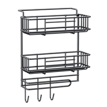 Refrigerator storage rack side hanging rack paper towel rack plastic wrap roll paper storage rack kitchen supplies seasoning storage rack