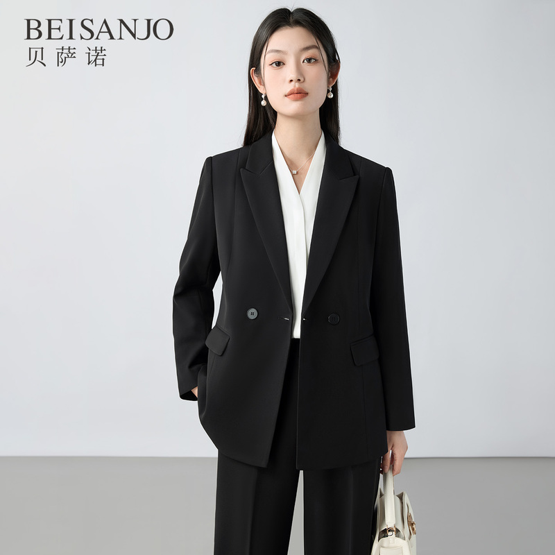 Black Blazer for Female Civil Servant Interview Professional Formal Wear Petite High-End Formal Plus-Size Suit Set