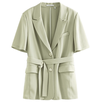 Single bundle large size womens commuting style fashionable suit suit 2022 summer new fat MM slimming two-piece set