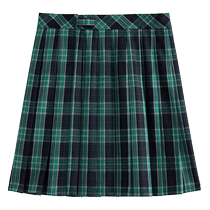 Single-bunch plus size womens British style A-line pleated skirt for women autumn new plaid uniform skirt