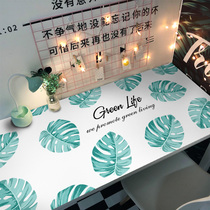 Net red green leaf Desktop sticker Waterproof Self-adhesive Student minimalist bag table grid ins wind Nordic waterproof