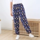 Quần đi biển nữ, quần lụa đi biển mùa hè, quần pyjama mỏng, quần chùm, quần ống rộng, quần chống muỗi cotton lụa người lớn - Quần tây