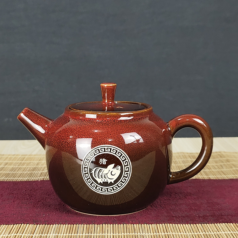 Up with ceramic teapot tea single pot home of kung fu tea set a single free private custom carved lettering