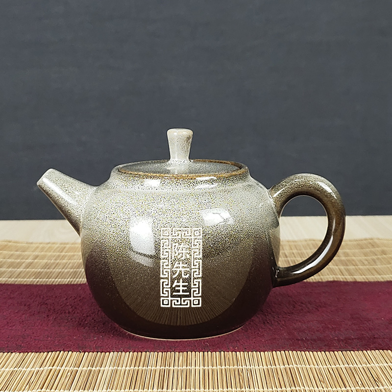 Up with ceramic teapot tea single pot home of kung fu tea set a single free private custom carved lettering