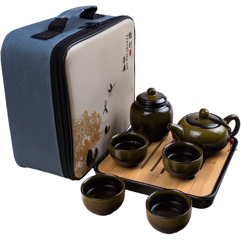 Travel tea sets portable crack cup home a kung fu tea pot 2 two ceramic outdoors Travel packages