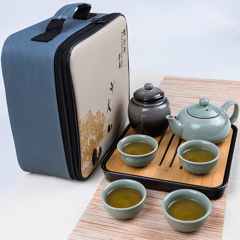 Travel tea sets portable crack cup home a kung fu tea pot 2 two ceramic outdoors Travel packages