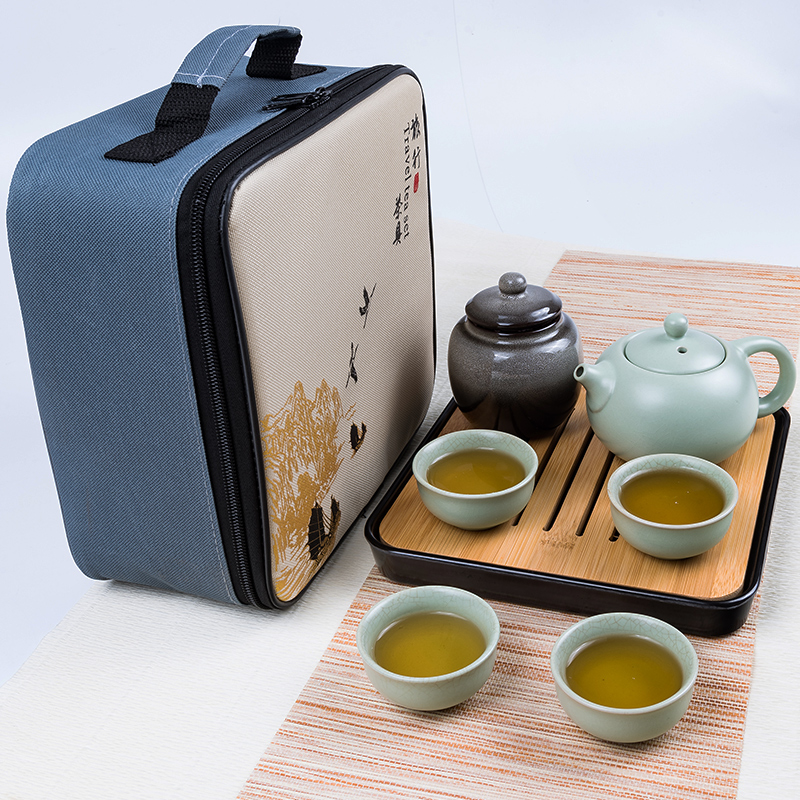 Travel tea sets portable crack cup home a kung fu tea pot 2 two ceramic outdoors Travel packages