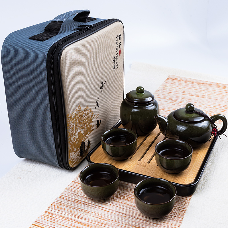 Travel tea sets portable crack cup home a kung fu tea pot 2 two ceramic outdoors Travel packages