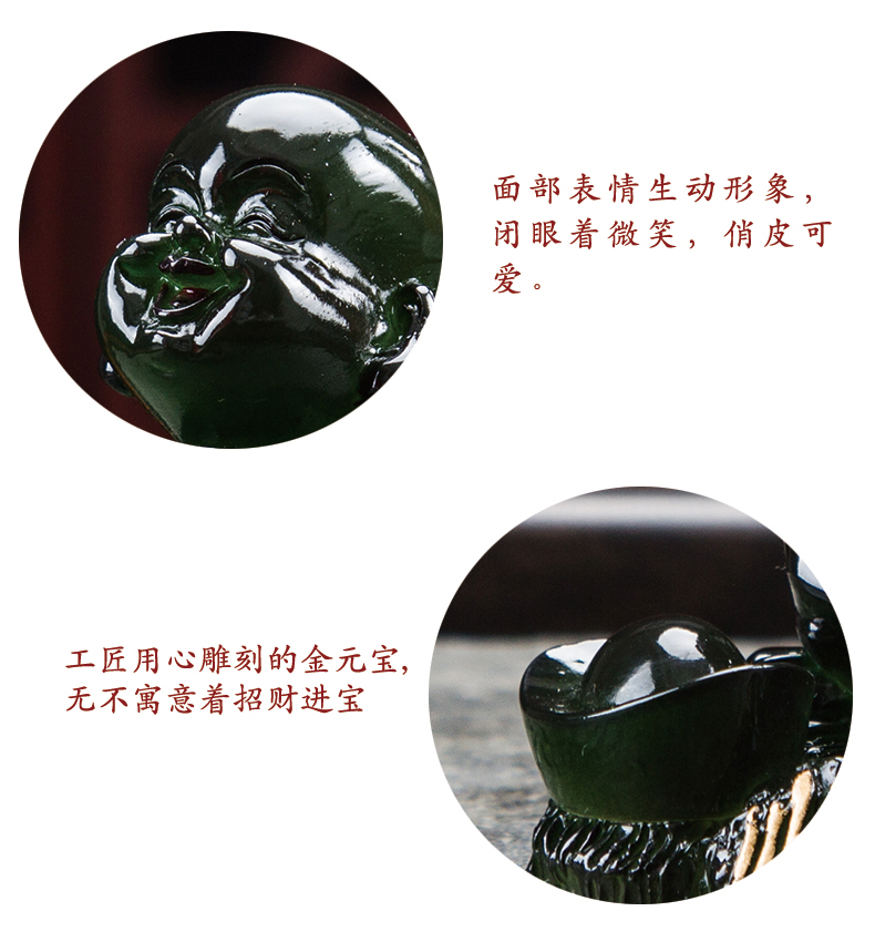 Pet creative lucky child urine discoloration tea to keep water the young monk tea tray was furnishing articles play boutique tea tea accessories