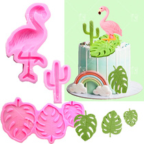 Flamingo tortoise leaf cactus chocolate silicone new tree garden fence fence three-dimensional tree mold