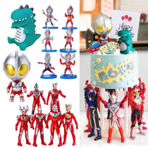 Net Red Cartoon Hero Superman Beats Monster Plugin Childrens Festival Cute Cake Decoration Dessert Terrace Scenario Pendulum