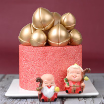 Golden Birthday Peach simulation flat peach birthday peach cake decoration decoration shou gong life birthday cake decoration