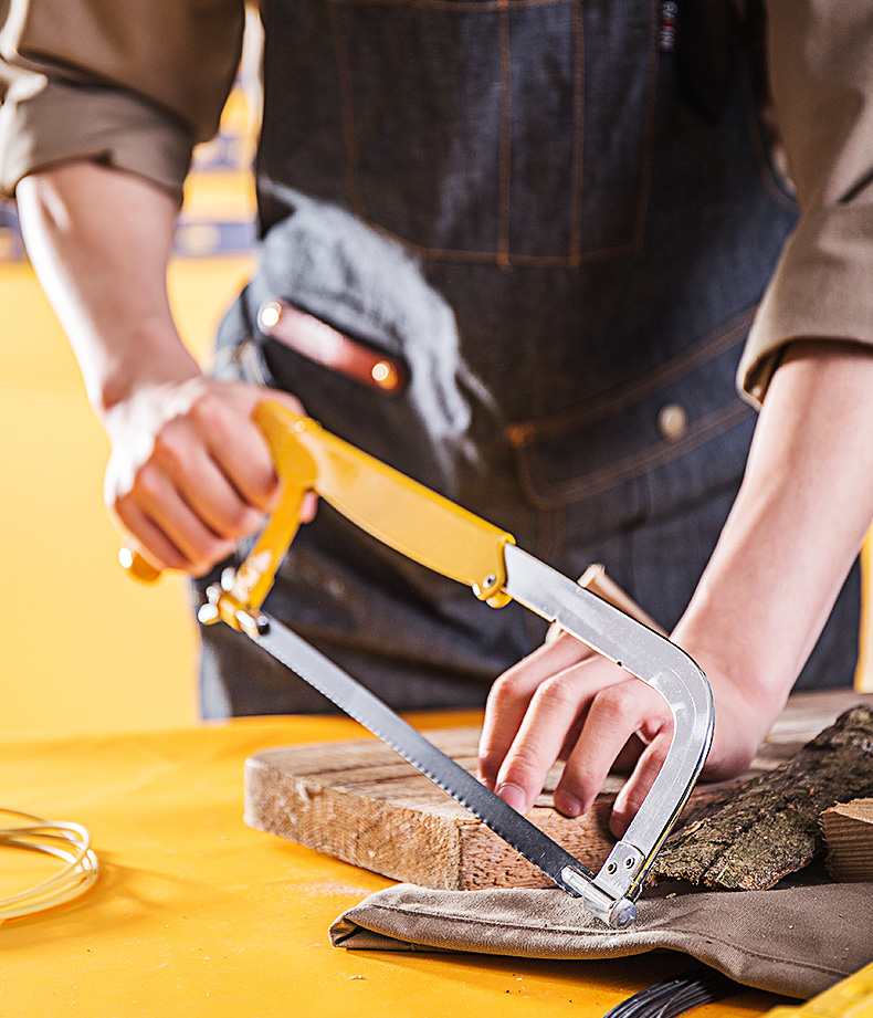 得力工具调节式钢锯架活动弓锯架手工锯带锯条 DL6008 得力工具调节式钢锯架活动弓锯架手工锯带锯条 DL6008