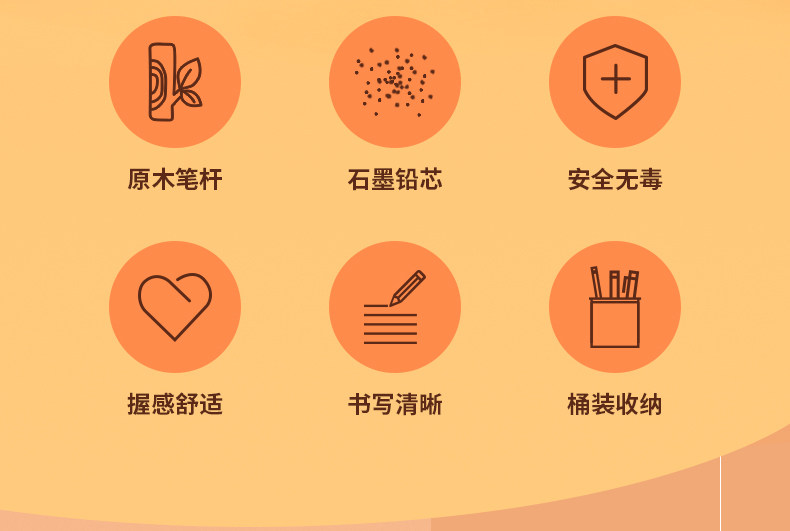 得力铅笔小学生儿童幼儿园写字考试绘图素描专用铅笔安全原木2B/HB三角/六角杆矫正姿势 得力铅笔小学生儿童幼儿园写字考试绘图素描专用铅笔安全原木2B/HB三角/六角杆矫正姿势