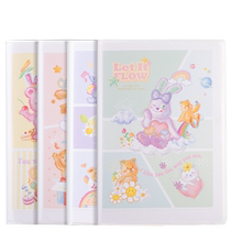 Deli girls notebook thickened rubber sleeve classroom literature and art 32K junior high school and high school handbook office postgraduate entrance examination college student homework book 4 notepads diary fresh and simple