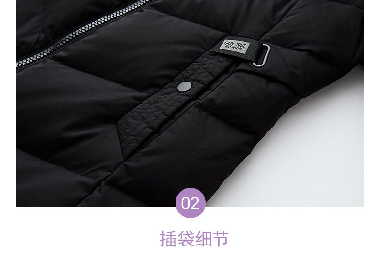 波司登旗下 冰洁 女士中长款 貉毛大领羽绒服 90%白鸭绒 图21