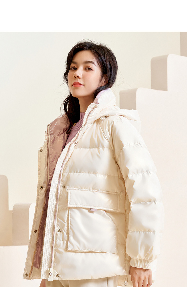 冰洁 21年新款 女子潮流亮面羽绒服 图22