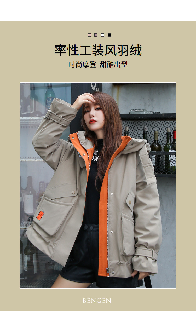 反季清仓 冰洁 短款派克羽绒服 图2