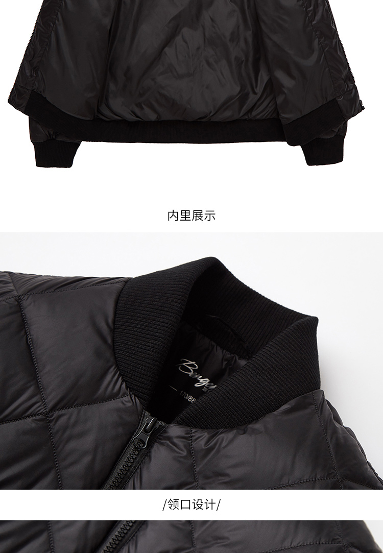 断码好价 冰洁 男士棒球领羽绒服 90%充绒量 图12