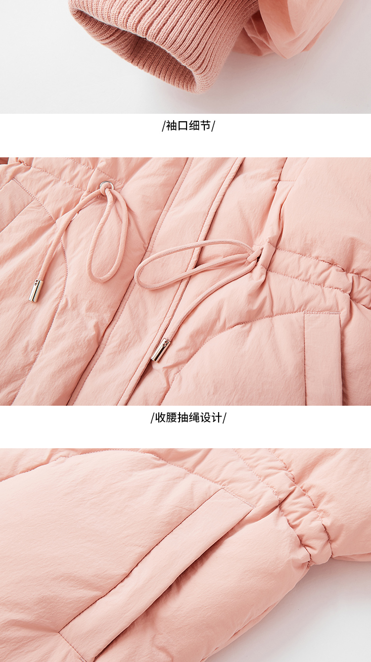 波司登旗下 冰洁 女士印花中长款羽绒服 90%白鸭绒 图14