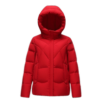 Flying in the Snow 2024 Autumn and Winter New Womens Mom Short Hooded Down Jacket Simple Warmth and Cold Protection Thickened