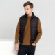 Flying in the Snow Autumn and Winter New Basic Simple Black Comfortable Light Casual Sports Men's Stand Collar Down Vest Trendy