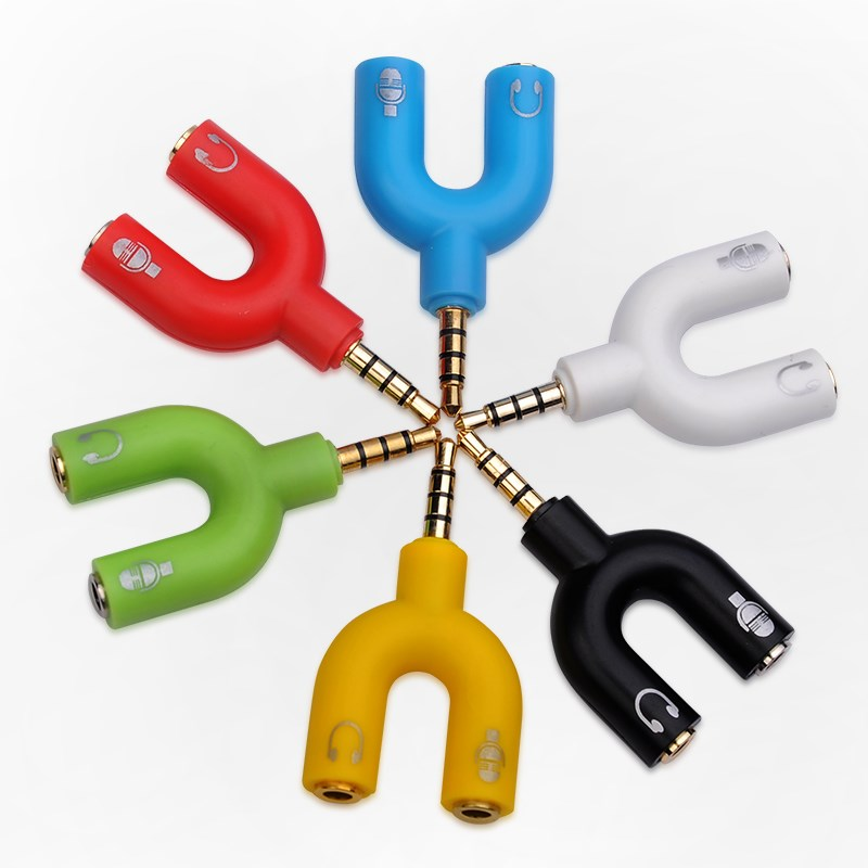 Laptop ear-in-ear two-in-one converter headphone audio microphone adapter extension cord 10% 2