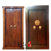 Chinese old-fashioned door Solid wood door Elm door Old elm courtyard door Antique door into the door Self-built house double door