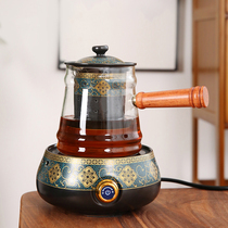 Enamel electric pottery stove large heat-resistant glass side pot household ceramic tea stove tea maker lifting beam pot tea set