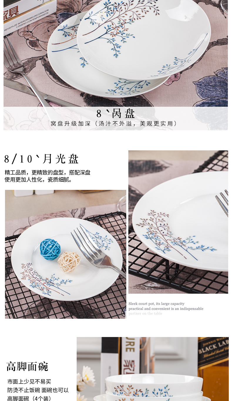 The dishes suit household of Chinese style tableware suit ipads jingdezhen porcelain tableware suit bowl dish bowl combination suit