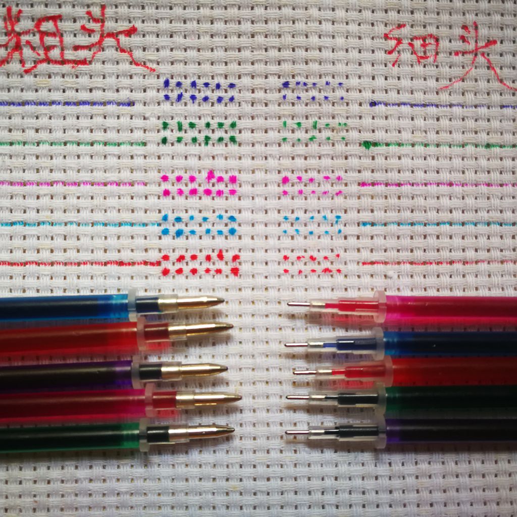 Fine head cross-stitch washable refill Water-soluble core Water-soluble pen Water-based pen 5-pack cross-stitch pen
