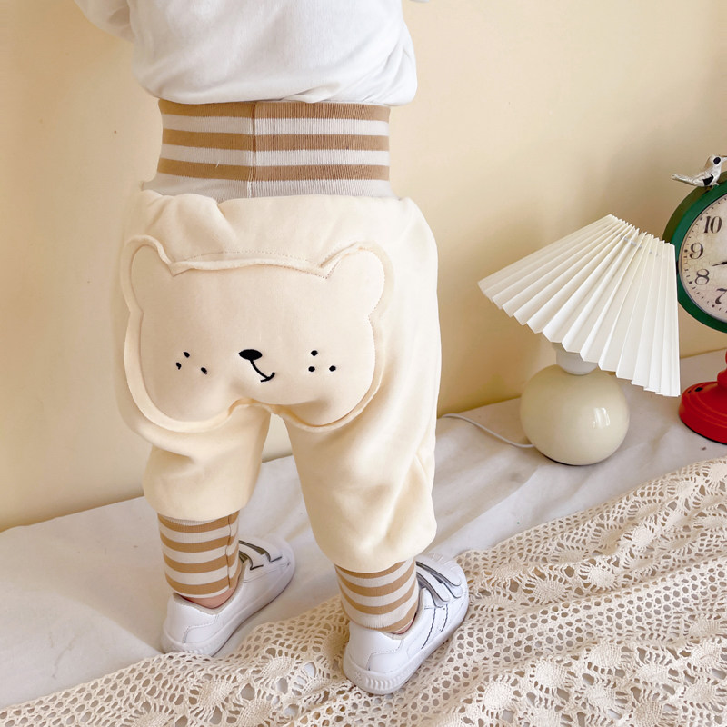 Fall Baby Big Fart Pants High Waist And Belly Pants Children Baby Spring Autumn Winter Men's Great PP Pants Glint Outwear