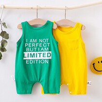 Male baby vest one-piece clothes slim fit summer clothes Summer women Climbing Clothes Baby Sleeveless Khaama Summer Clothes summer harness