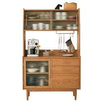 Modern solid wood sideboard home living room display side cabinet Nordic wine cabinet storage locker small apartment can be customized