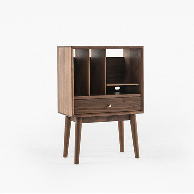 Nordic solid wood bedside table simple living room small bookcase multifunctional storage cabinet sofa side cabinet creative storage drawer