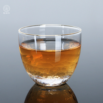 Japanese small tea cup high temperature resistant stone pattern Cup transparent glass kung fu tea bowl tea cup Master Cup
