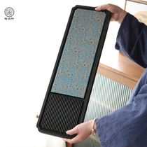 Large lacquerware tea set Chinese style simple small tea table dry and wet foam plate natural lacquer hand made tea tray