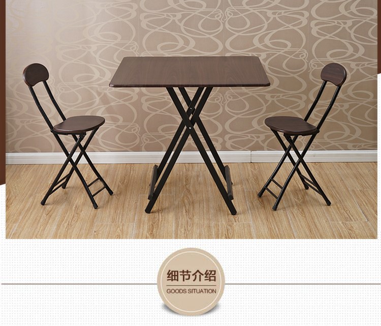 Nhà gấp di động đa chức năng bàn ăn bộ sưu tập bàn gỗ tỉnh không gian bếp tiện lợi thu nhỏ vuông - Bàn bàn học có giá sách